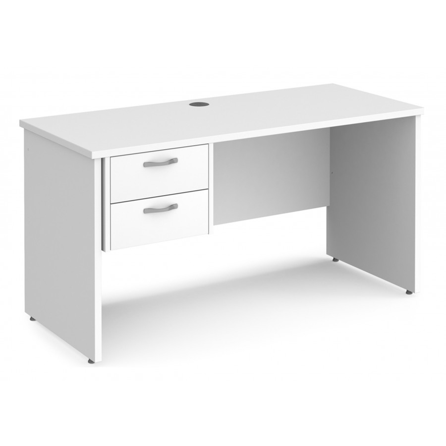 Maestro Panel End 600mm Straight Desk with Two Drawer Pedestal